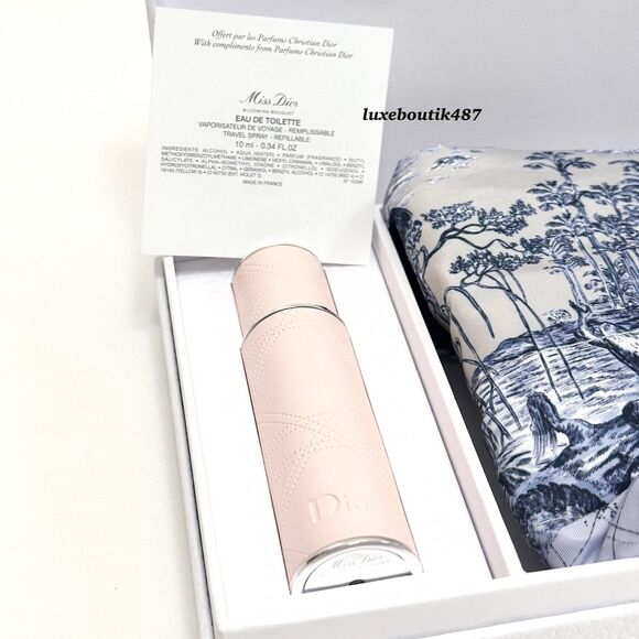 Dior Set - Drawstring Bag & Refillable Miss Dior Travel NIB Limited Edition - Picture 2 of 6